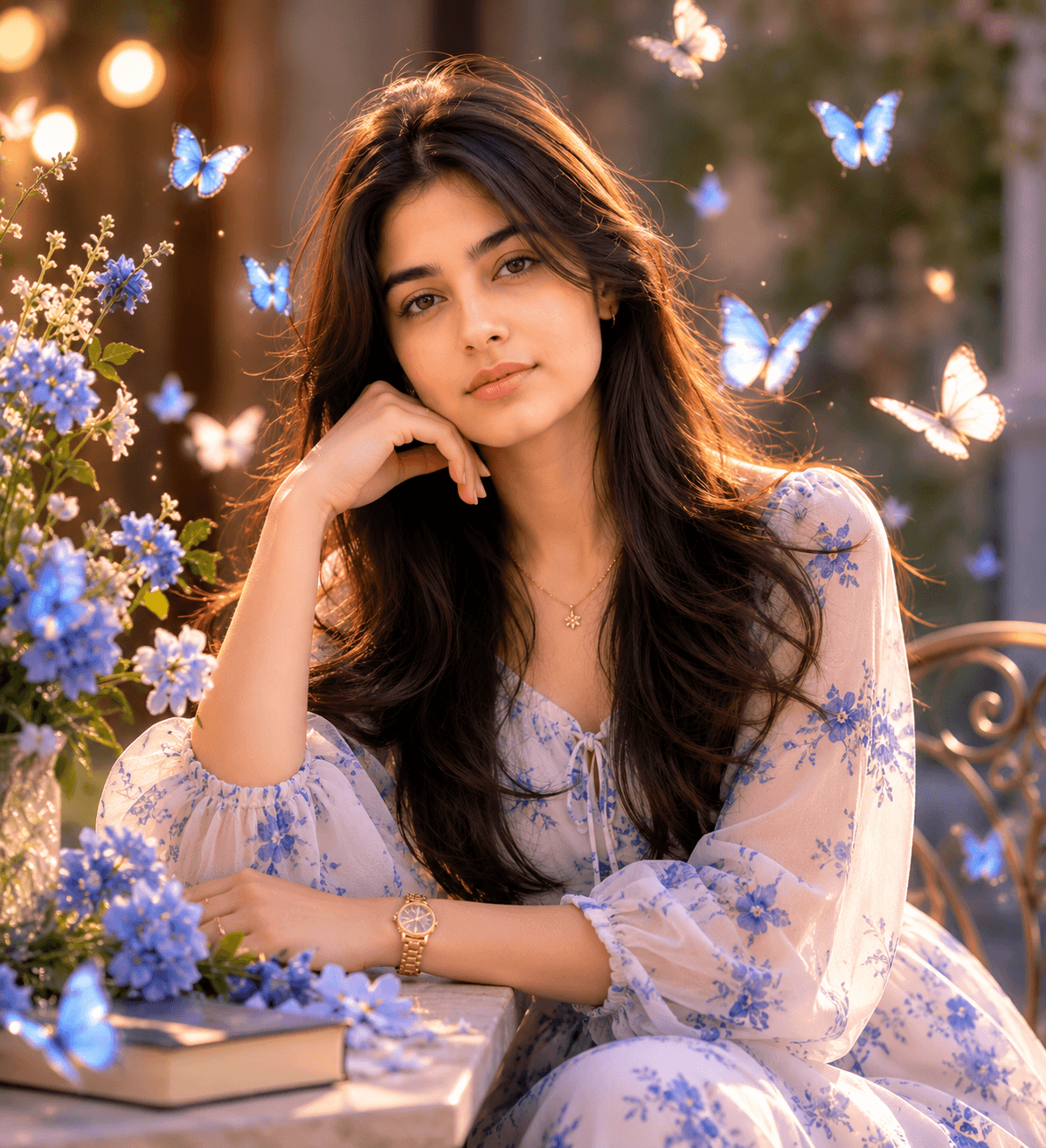 Dreamy Butterfly Portrait AI Generator — AI generated result