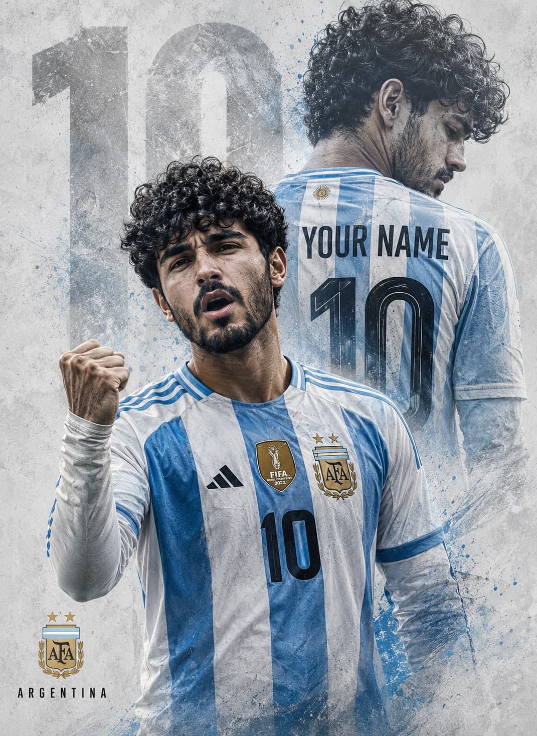 Custom Football Fan Jersey Poster