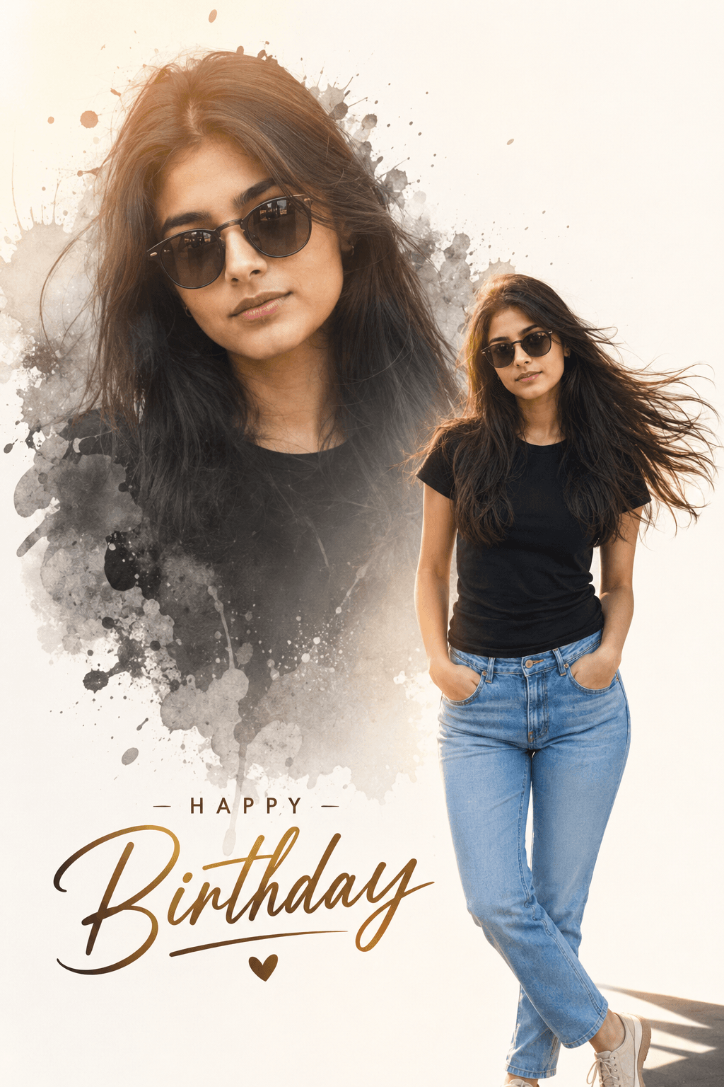 Luxury Aesthetic Birthday Poster — AI generated result
