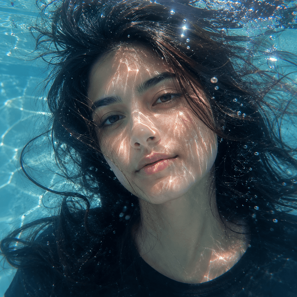 Turn Your Photo Into a Dreamy Underwater Portrait — AI generated result