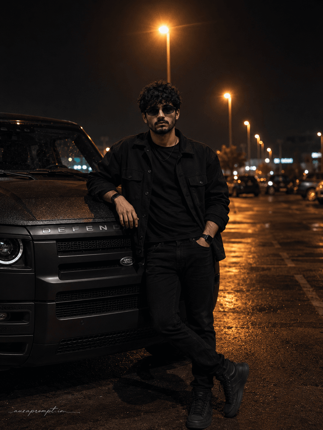 Dark Aesthetic Land Rover Defender AI Photoshoot