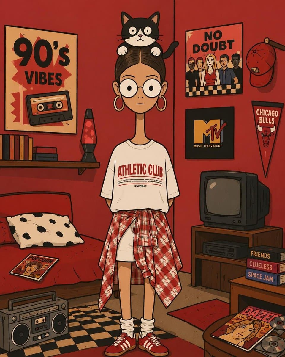 Bizarre Geometric Cartoon Portrait Masterpiece