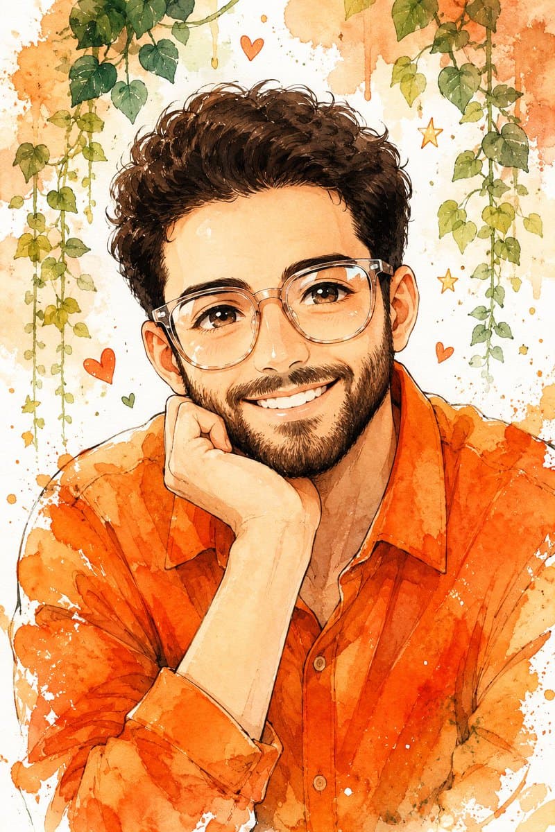 Breathtaking Vibrant Watercolor Anime Portrait Composition