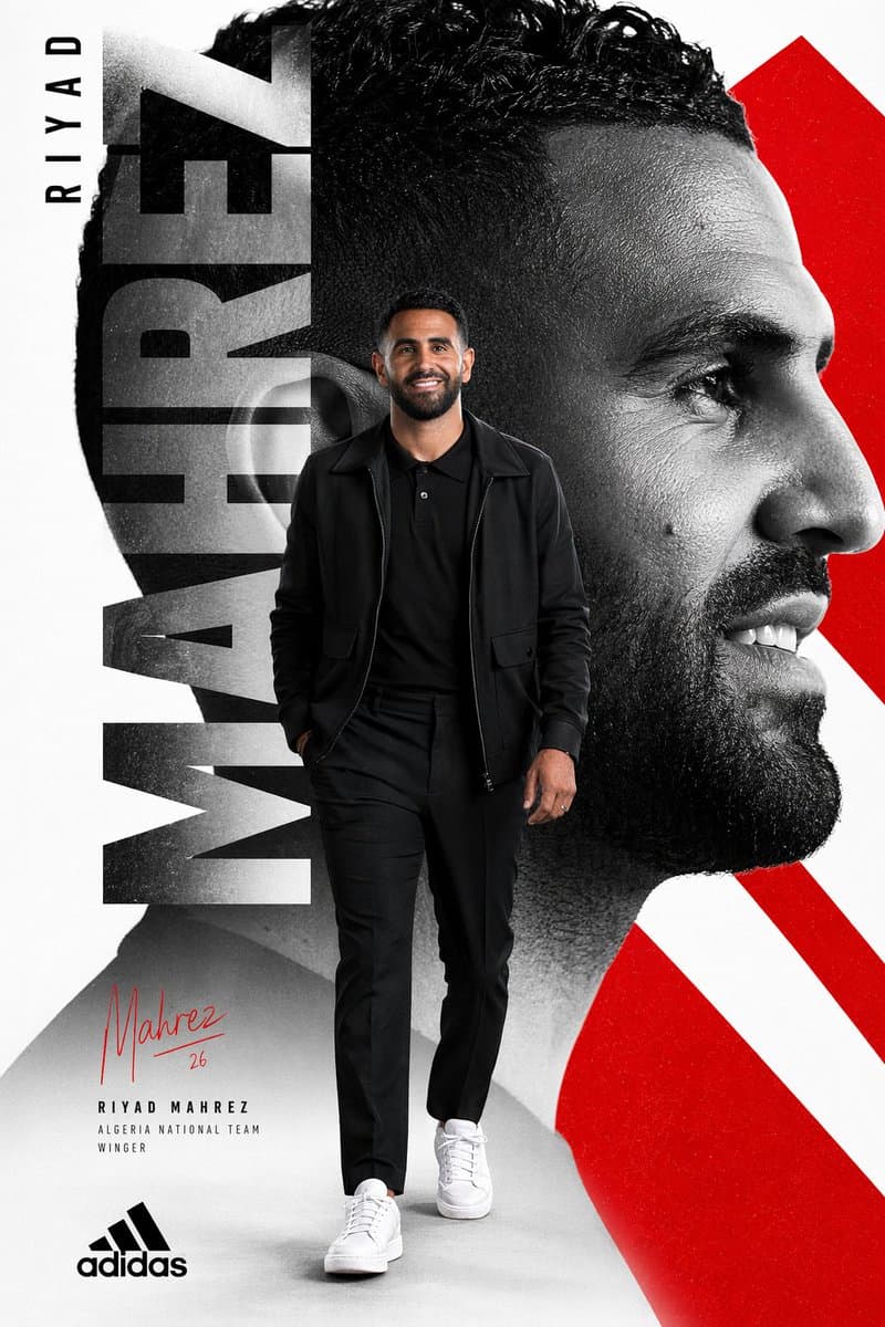 Detailed Editorial Riyad Mahrez Sports Poster Artwork