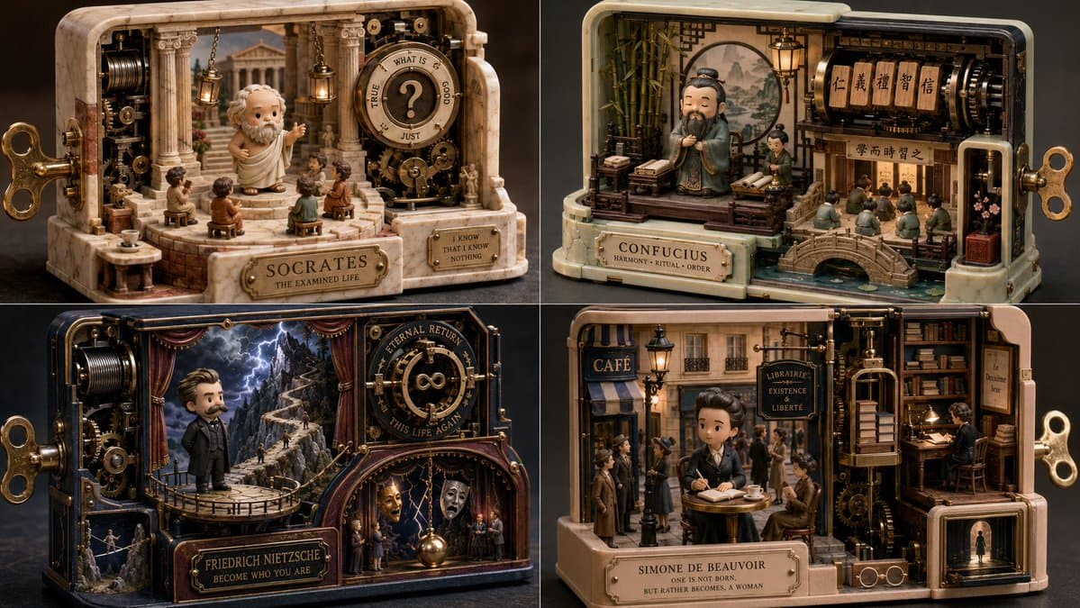 Exceptional Mechanical Wind Up Miniature World Gallery