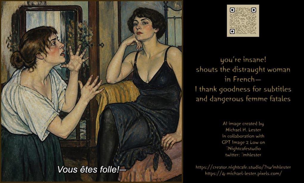 French Femme Fatale Poetry Poster Visuals