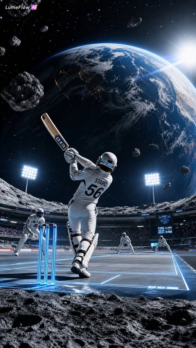 Futuristic Space Cricket Match Gallery