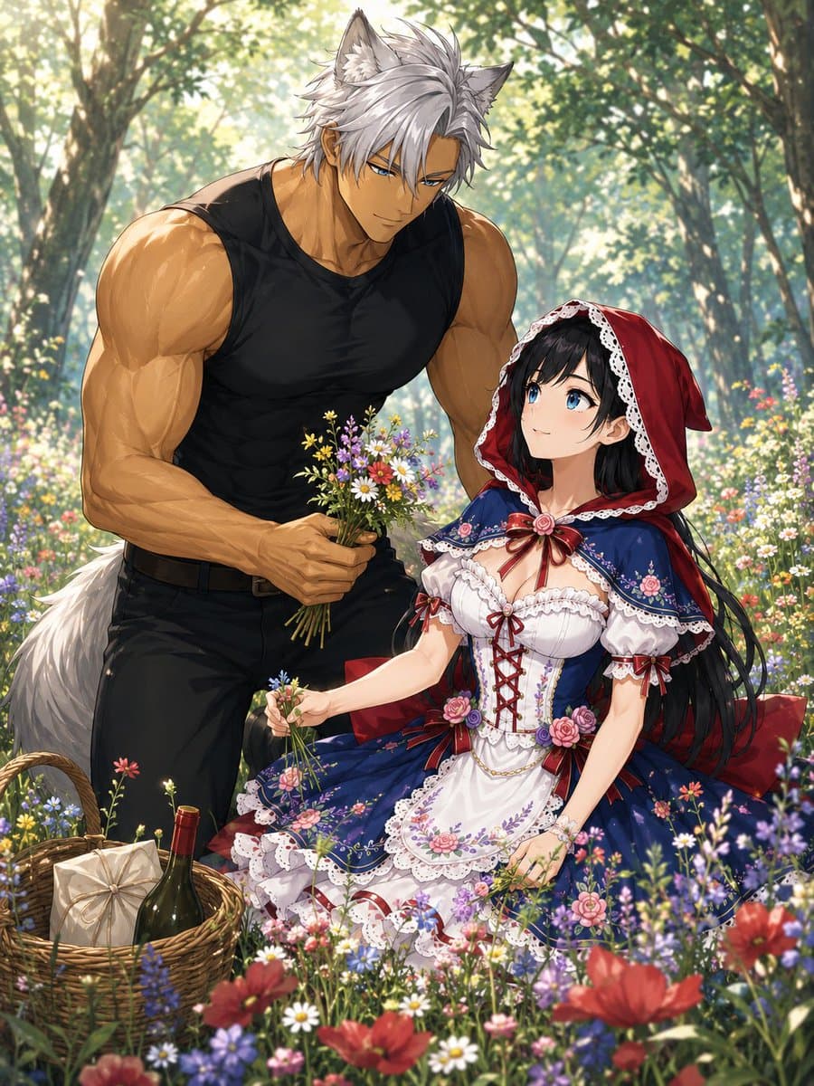 Immersive Wolf Man And Little Red Riding Hood Visuals