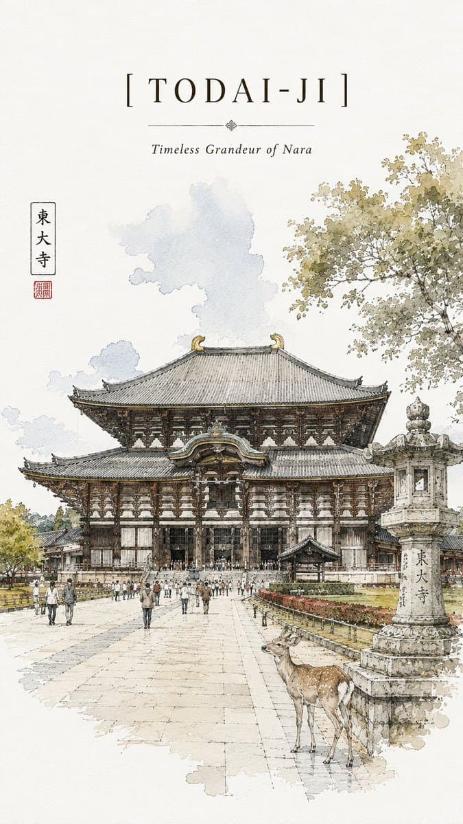 Kinkaku Ji Travel Sketch Poster
