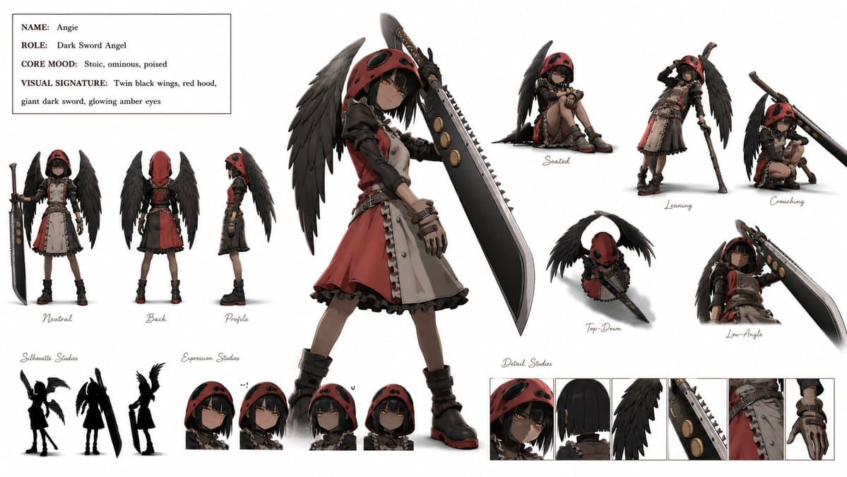 Masterful Dark Sword Angel Character Sheet