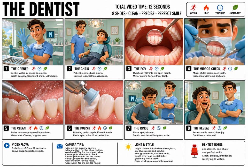 Masterful Dentist Storyboard Infographic Artwork
