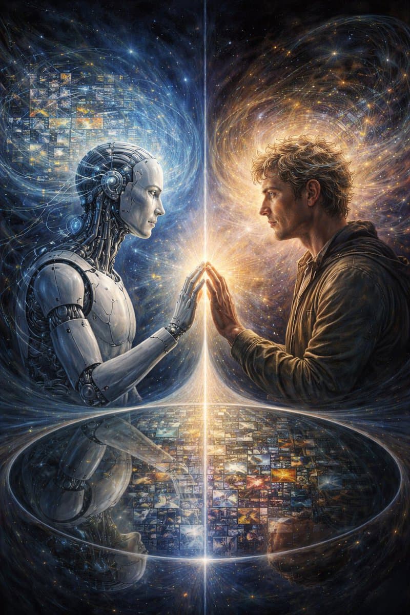 Masterful Philosophical Reflection Painting