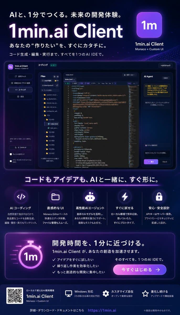 Neon Japanese Ide Landing Poster