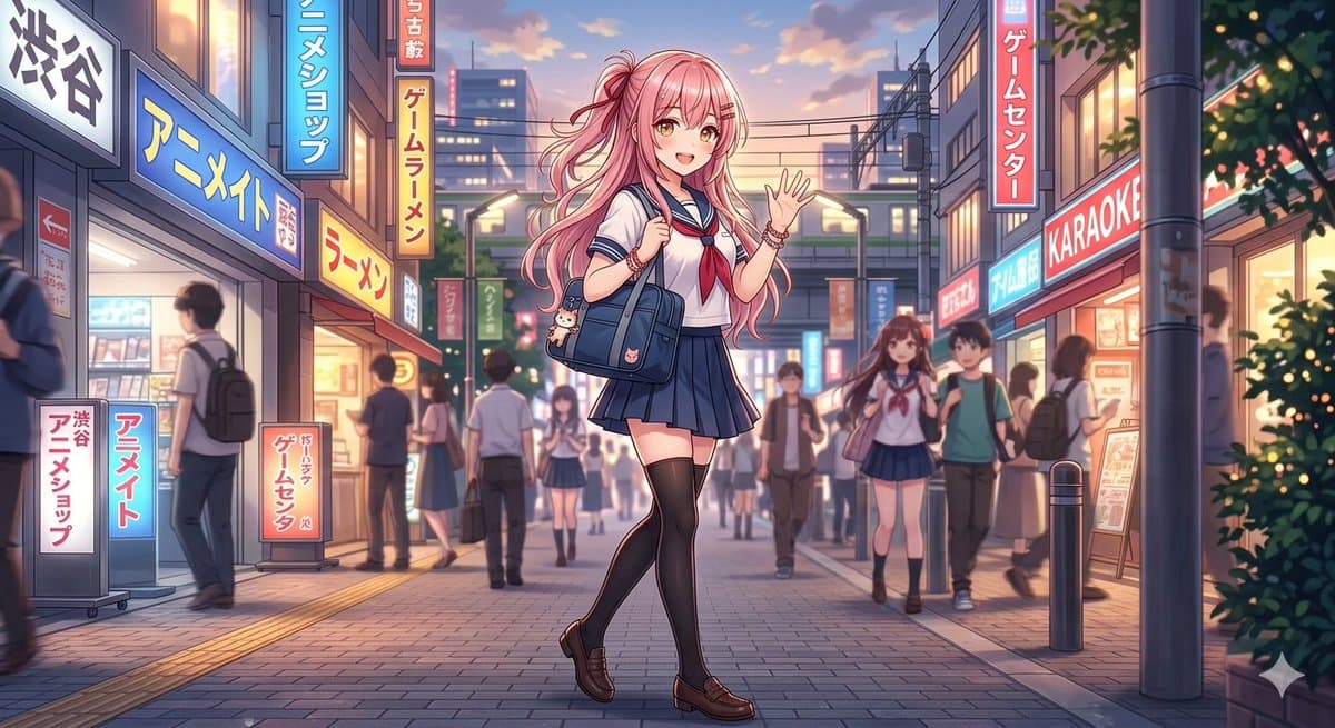 Photorealistic Japanese Anime Girl Illustration Gallery