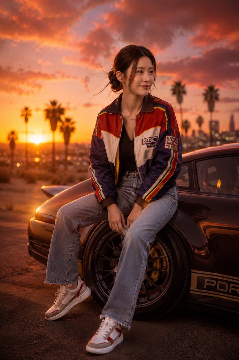 Striking Cinematic Urban Fashion Editorial Portrait Masterpiece
