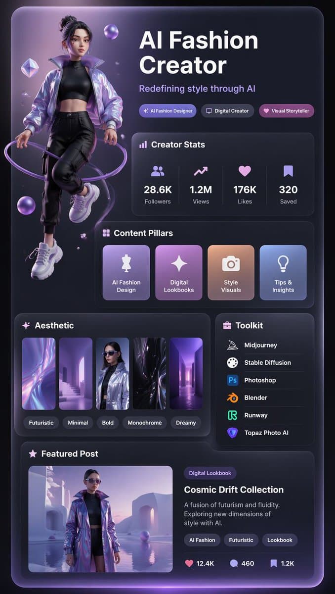 Xiaohongshu 3D Creator Profile Card